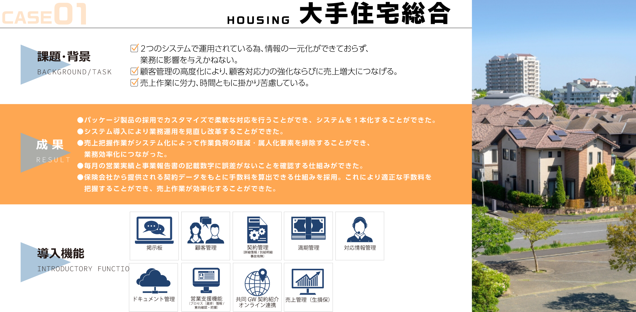 大手住宅総合の導入事例