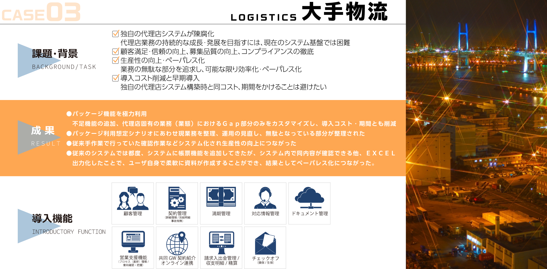 大手物流の導入事例